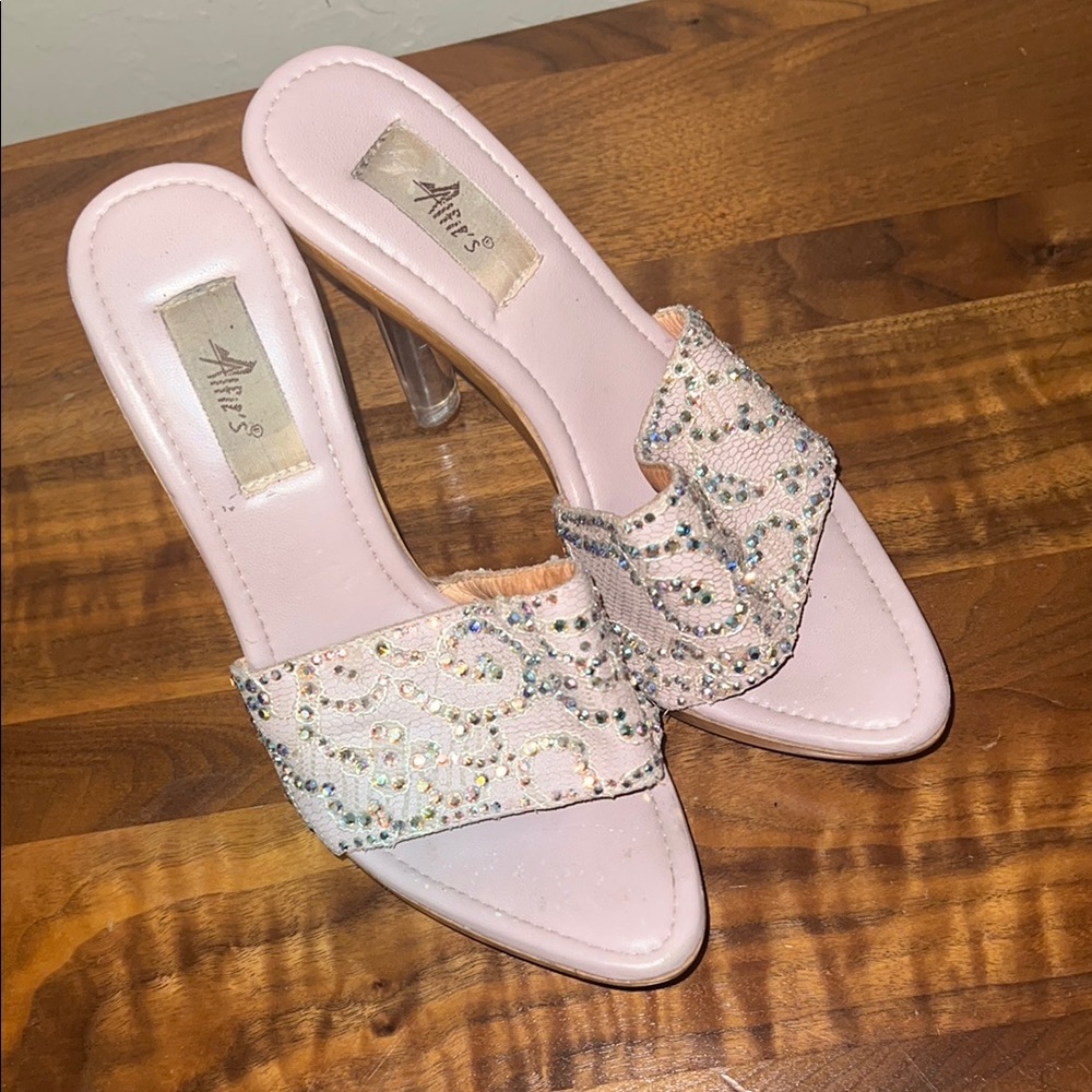 Vintage (2003) Alfies Swarovski Light Pink Heels.